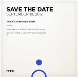 HTC sends outs invites to possible Windows Phone 8 event on September 19