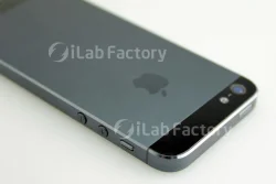 Apple iPhone 5 mockup rigged up from repair parts