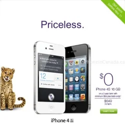 Telus iPhone 4S 16GB now free on contract for a limited time