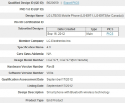 Canadian release of LG Optimus G confirmed